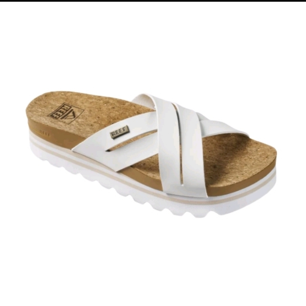 REEF Cushion Bloom Hi Women's Platform Fashion Sandal, Vegan Leather X Strap - Picture 2 of 5